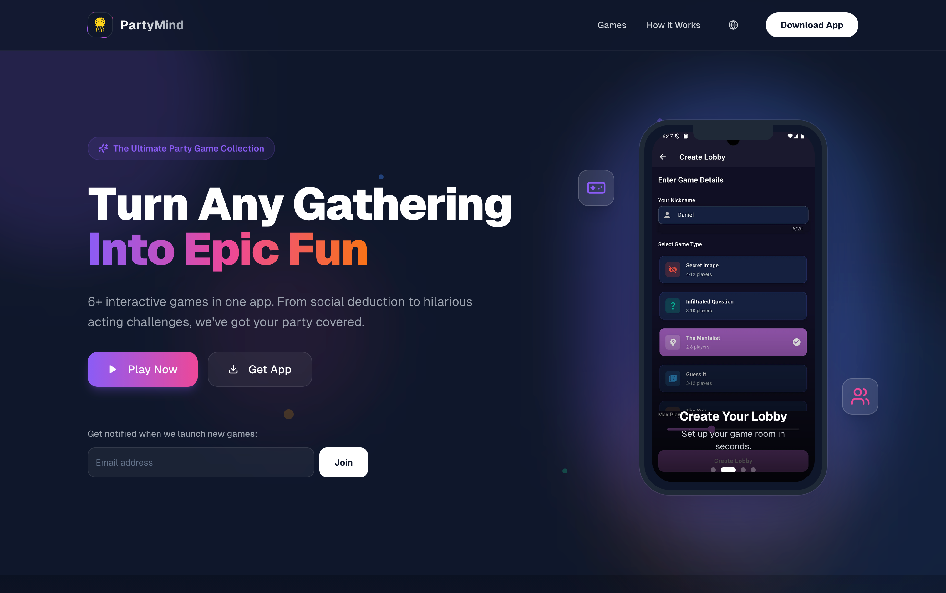 PartyMind Screenshot